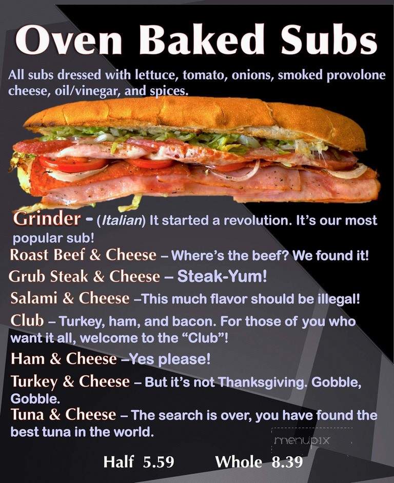 Zero's Subs - Virginia Beach, VA menu_pic