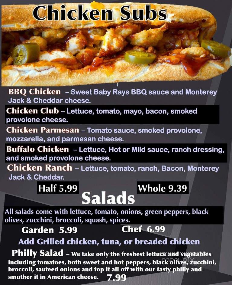 Zero's Subs - Virginia Beach, VA menu_pic