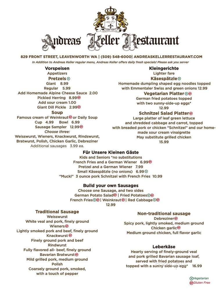 Andreas Keller Restaurant - Leavenworth, WA