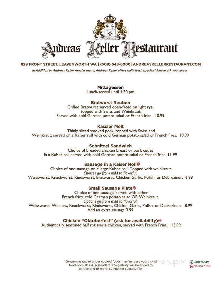 Andreas Keller Restaurant - Leavenworth, WA