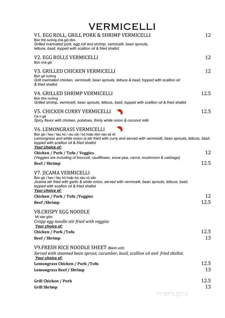 Bamboo Restaurant - Olympia, WA menu_pic