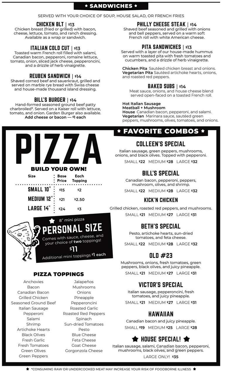 Bill's Off Broadway - Seattle, WA menu_pic