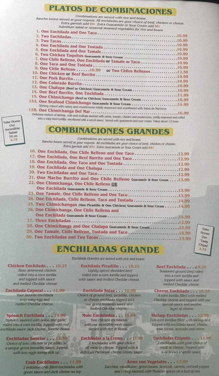 El Caporal Mexican Restaurant - Cle Elum, WA menu_pic