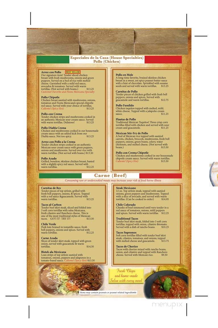 Fiesta Mexicana - Spokane, WA menu_pic