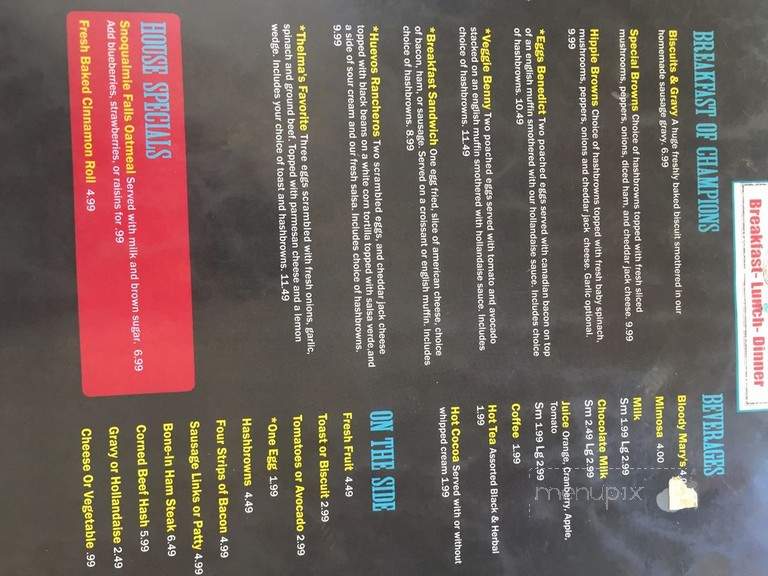 Hungry Clam - Friday Harbor, WA menu_pic