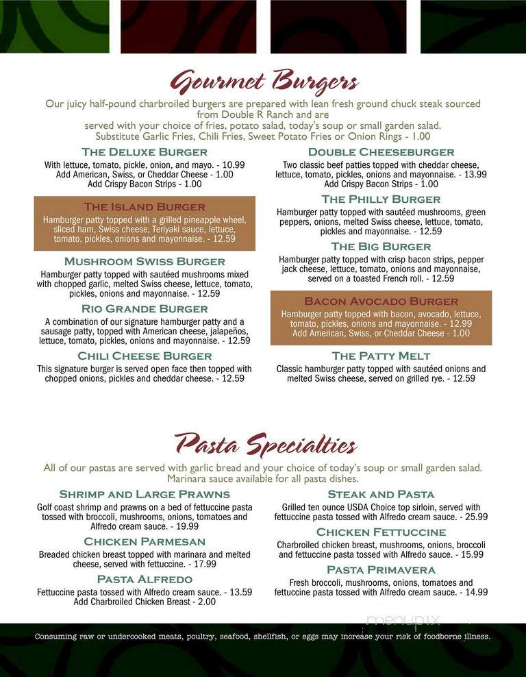 Island Cafe - Oak Harbor, WA menu_pic