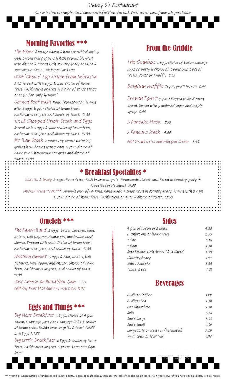 Jimmy D's Burger & Steak House - Bremerton, WA menu_pic
