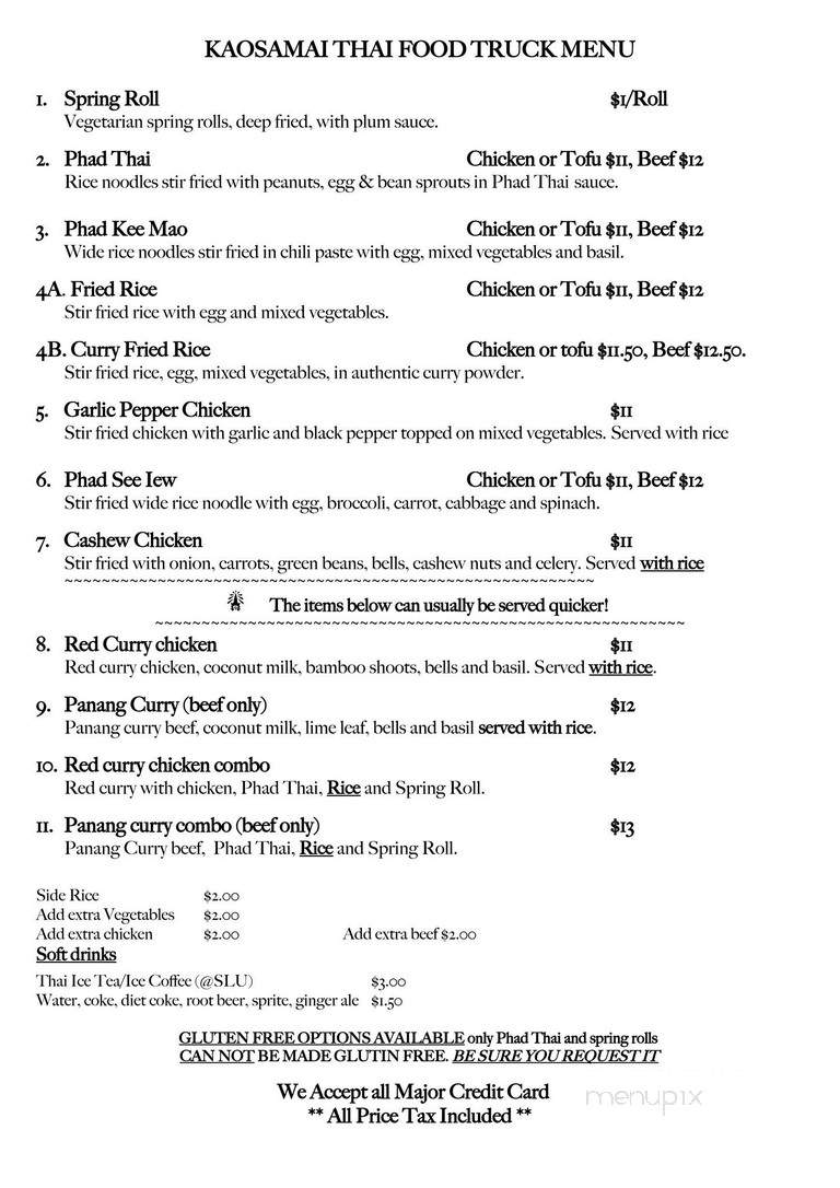 Kaosamai Authentic Thai - Seattle, WA menu_pic