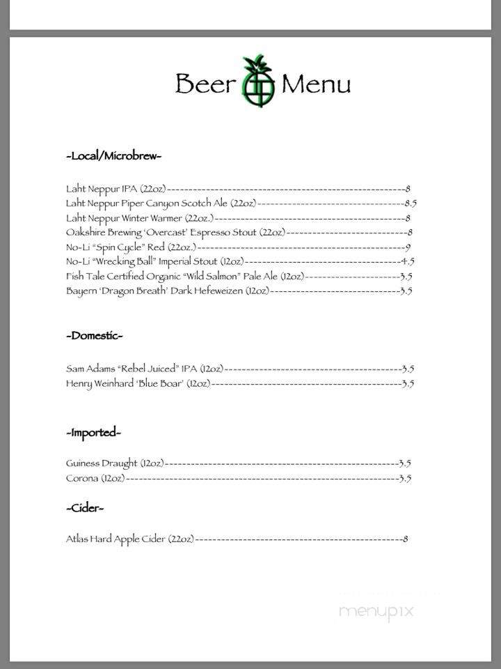 Manila Bay Cafe - Dayton, WA menu_pic