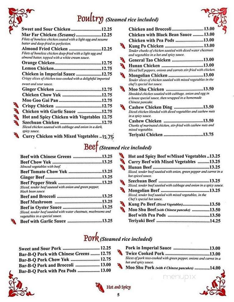Ming Wah Restaurant - Spokane, WA menu_pic