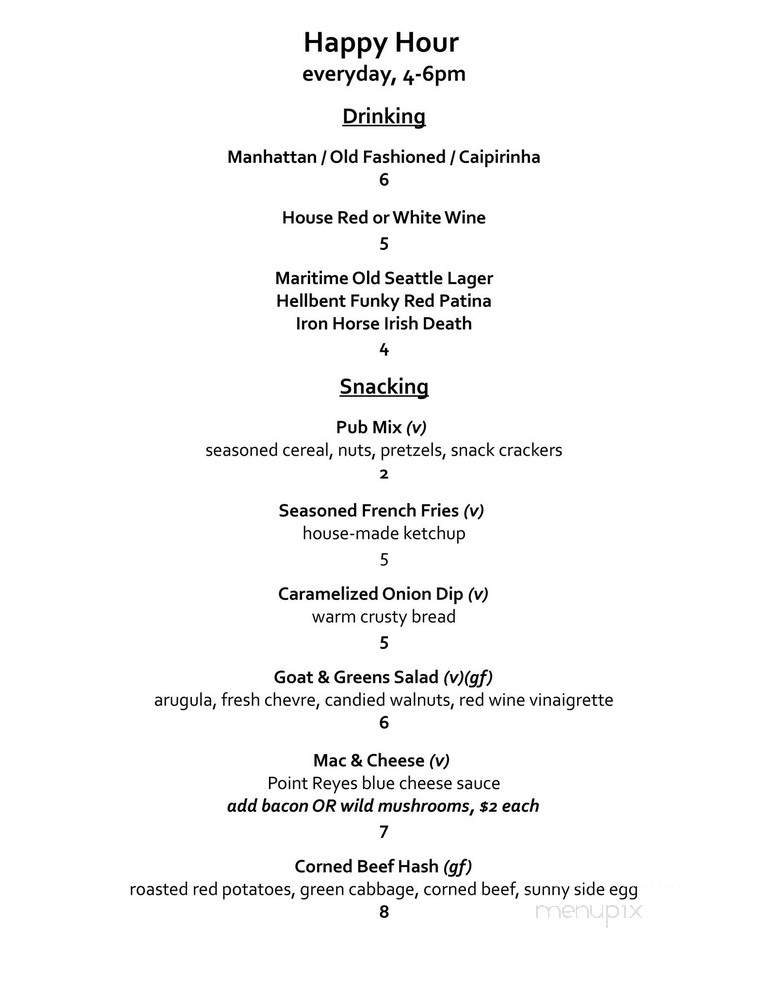 Mulleady's Pub - Seattle, WA menu_pic