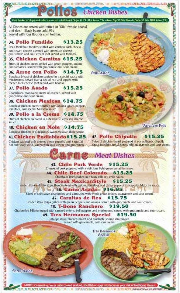 Paraiso Vallarta - Clarkston, WA menu_pic