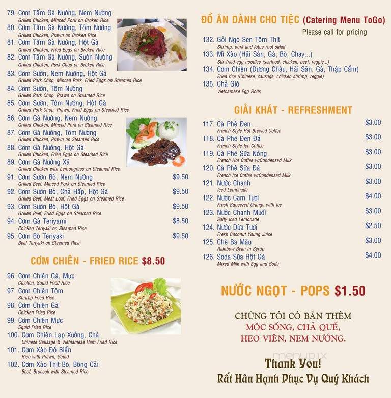Pho My Chau Restaurant - Seattle, WA menu_pic