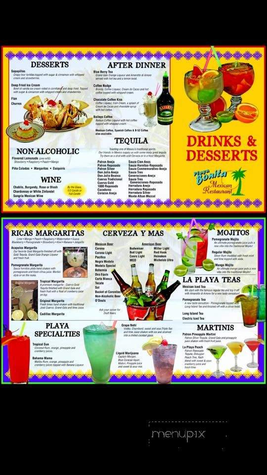 Playa Bonita - Arlington, WA menu_pic