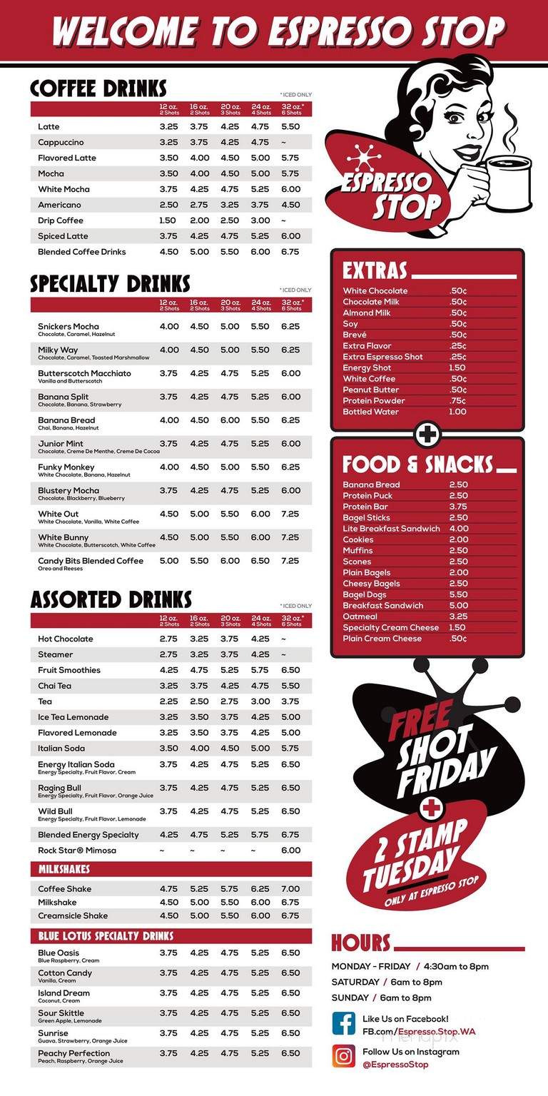 Square Cow Espresso - Orting, WA menu_pic