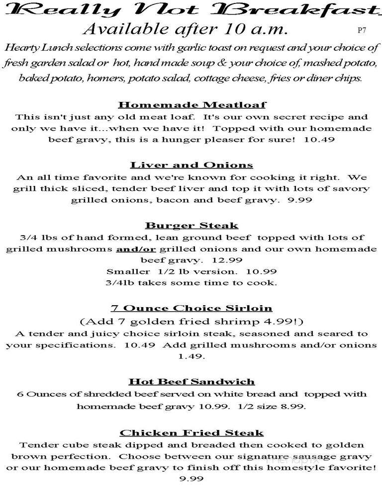 Suzan's Grill - Shelton, WA menu_pic
