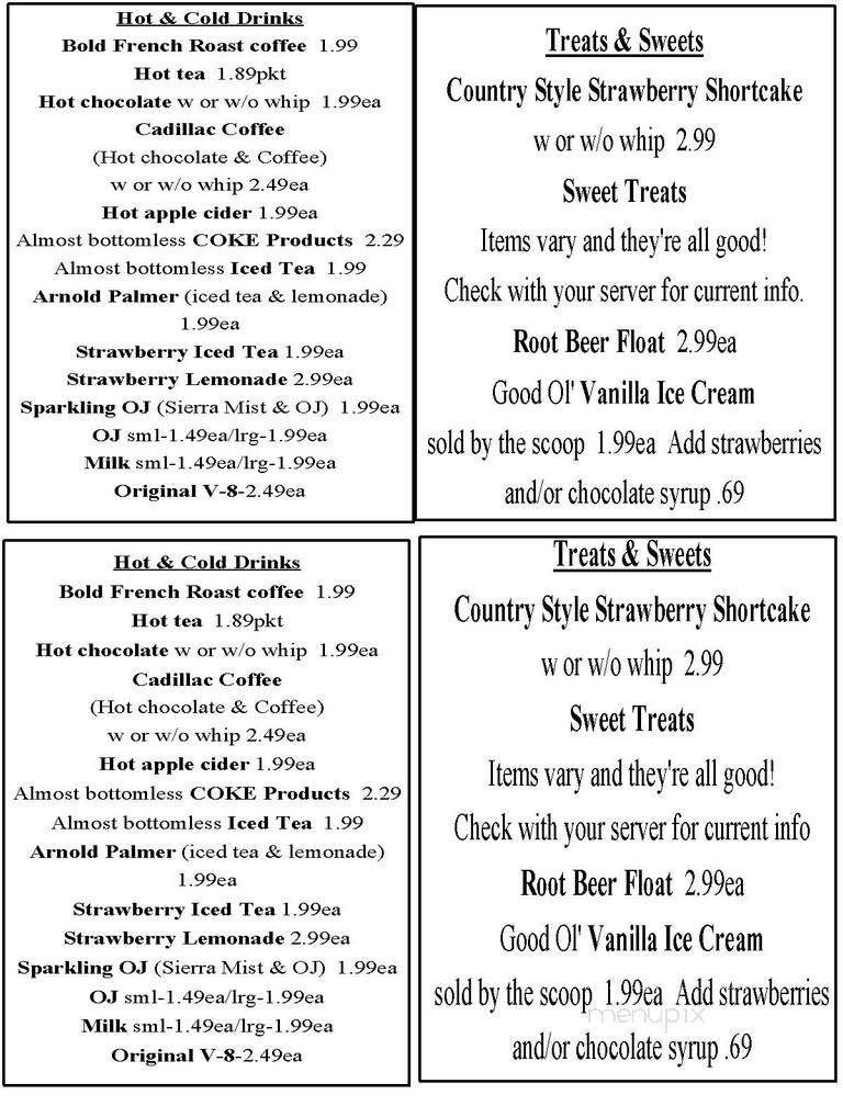 Suzan's Grill - Shelton, WA menu_pic
