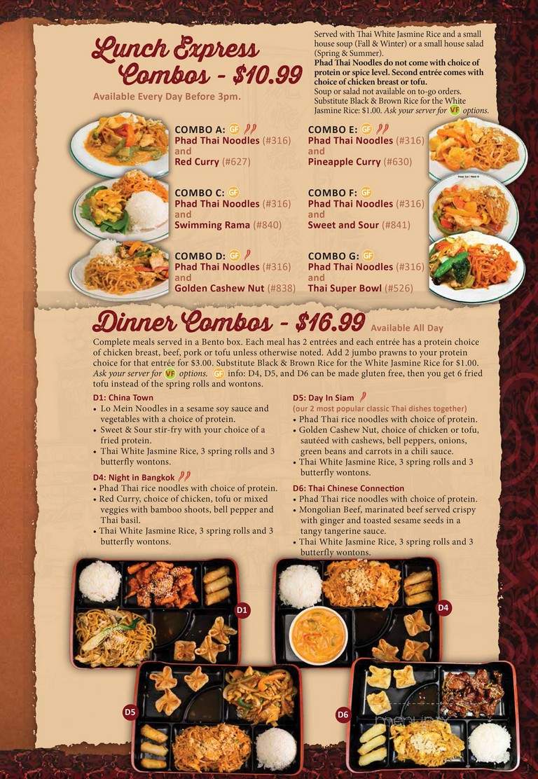Thai Bamboo Restaurant - Spokane, WA menu_pic