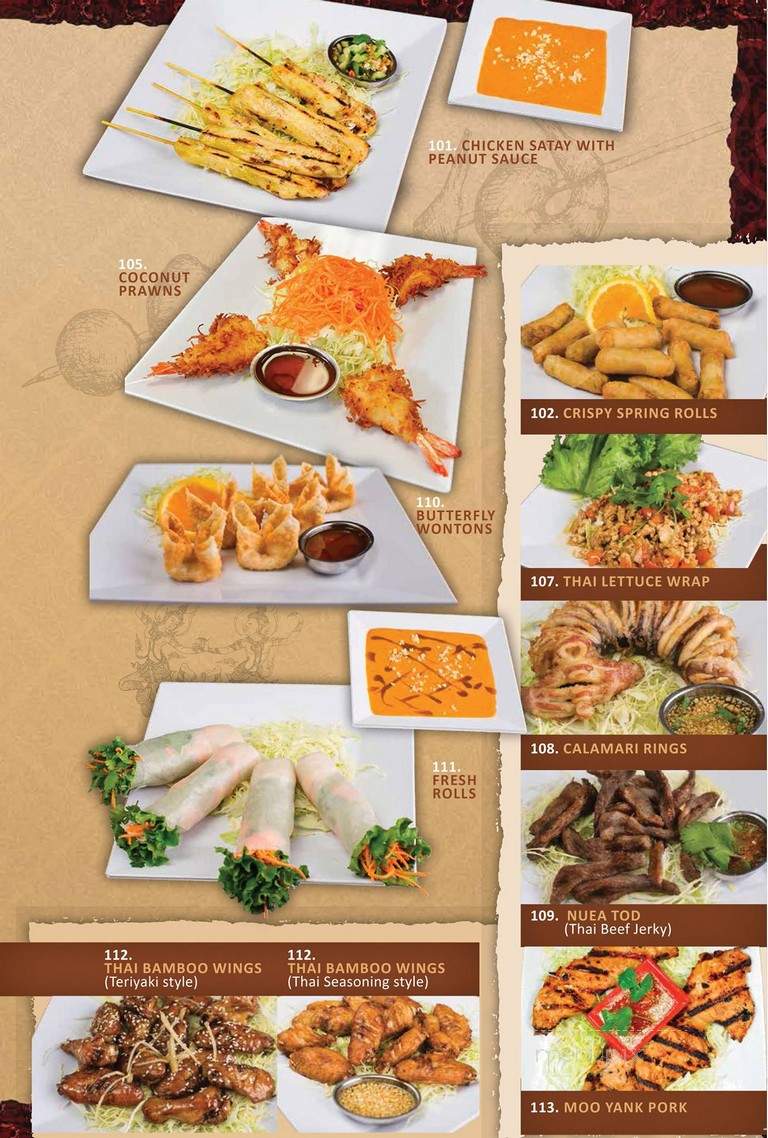 Thai Bamboo Restaurant - Spokane, WA menu_pic