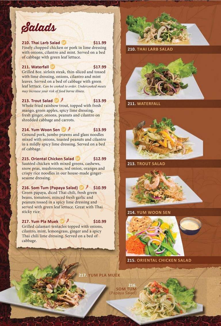 Thai Bamboo Restaurant - Spokane, WA menu_pic