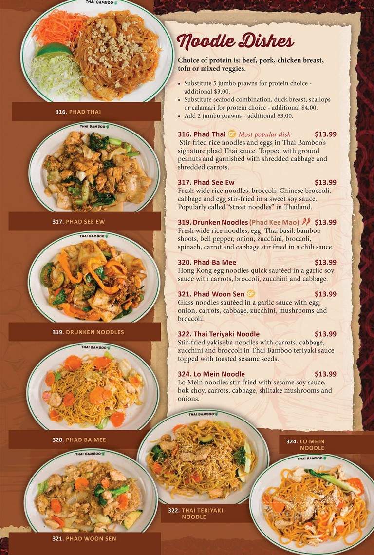 Thai Bamboo Restaurant - Spokane, WA menu_pic