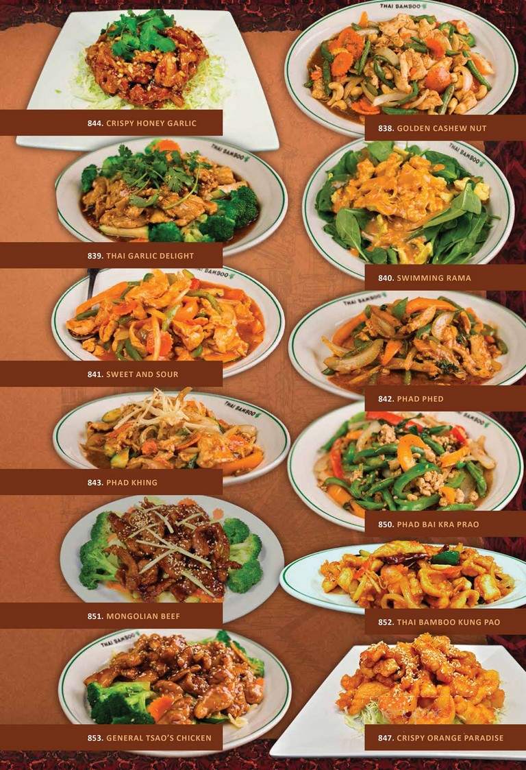 Thai Bamboo Restaurant - Spokane, WA menu_pic