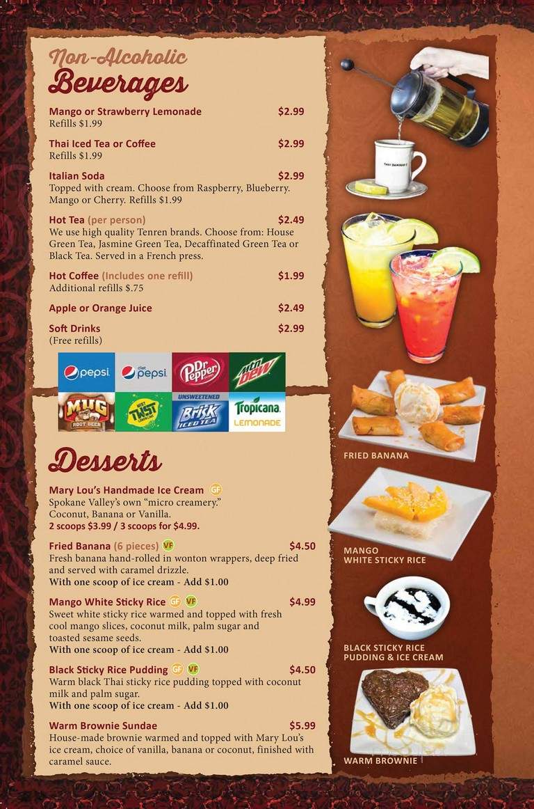 Thai Bamboo Restaurant - Spokane, WA menu_pic