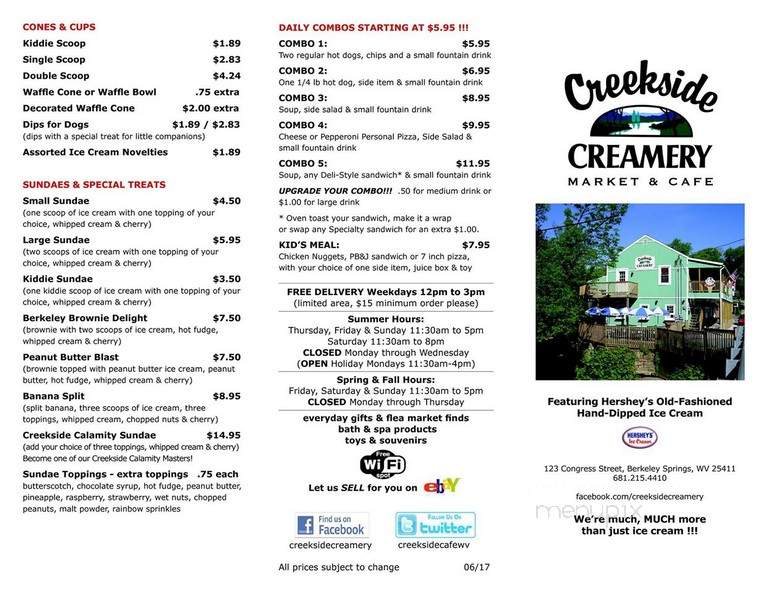 Creek Side Creamery - Berkeley Springs, WV
