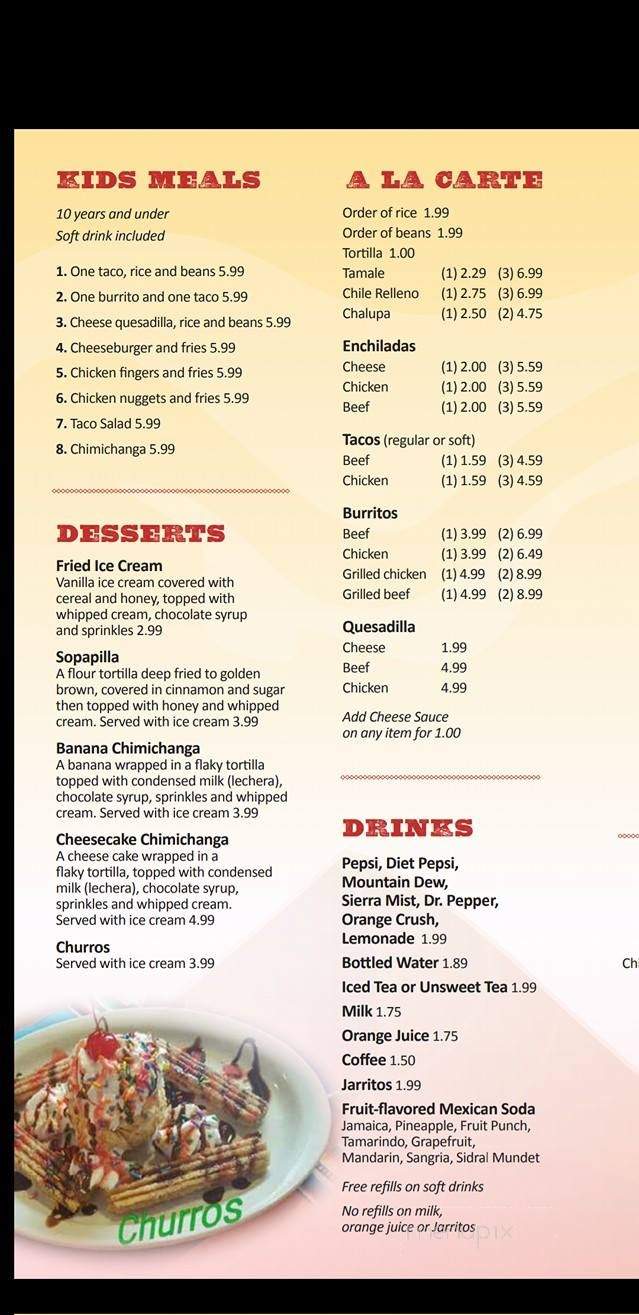 Dorothy's Restaurant - Kermit, WV menu_pic