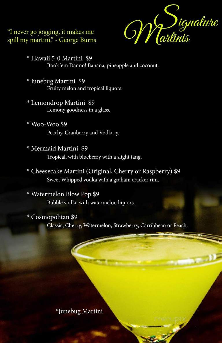 Fifth Floor - Clarksburg, WV menu_pic