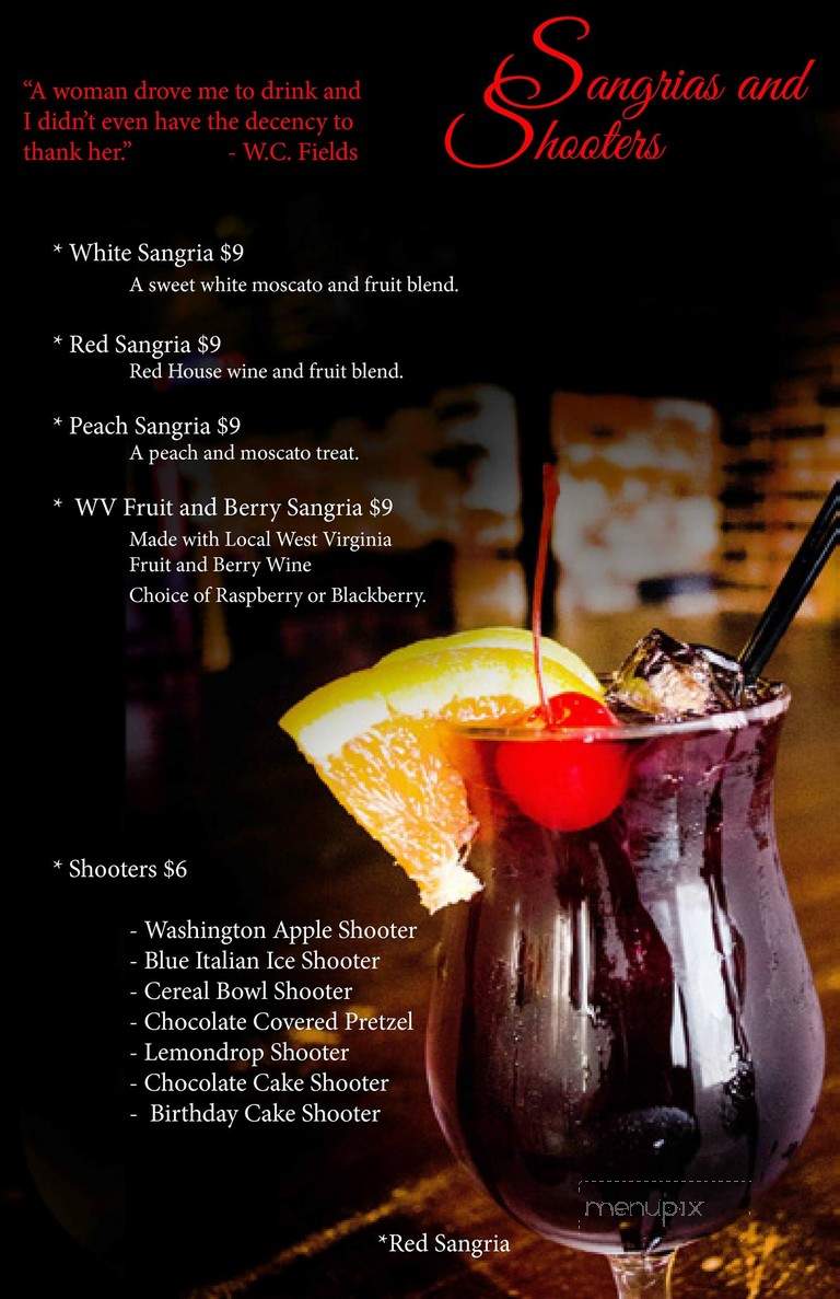 Fifth Floor - Clarksburg, WV menu_pic