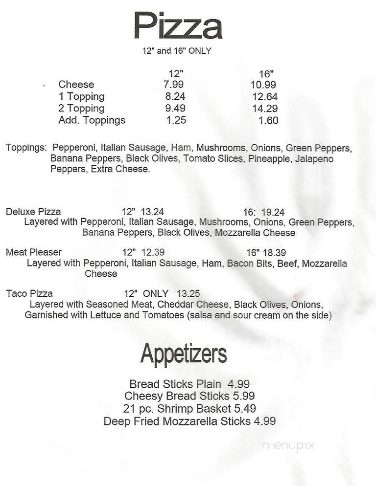 High Rise Pizza - Big Bend, WV menu_pic