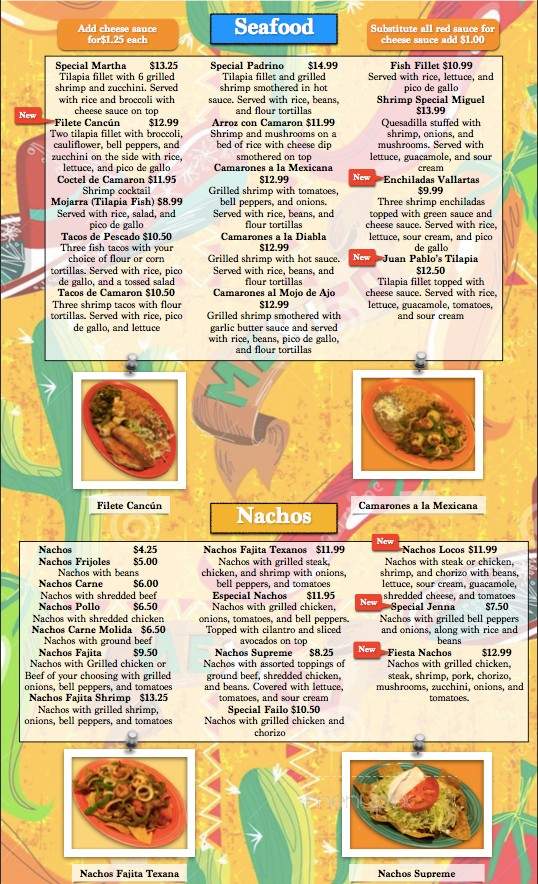 Rio Bravo - Mason, WV menu_pic