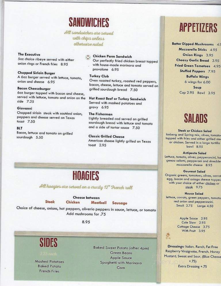 Say-Boy Steakhouse Restaurant - Fairmont, WV menu_pic