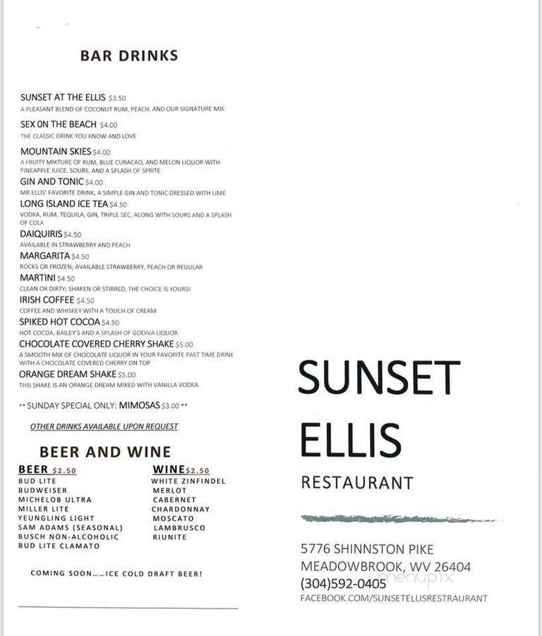 Sunset-Ellis Restaurant - Meadowbrook, WV