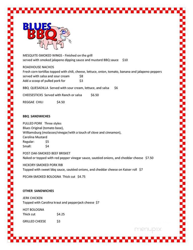 Blues BBQ - Spring Hill, WV menu_pic