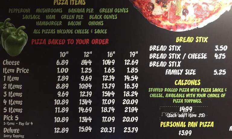 Giovanni's Pizza - Clendenin, WV menu_pic