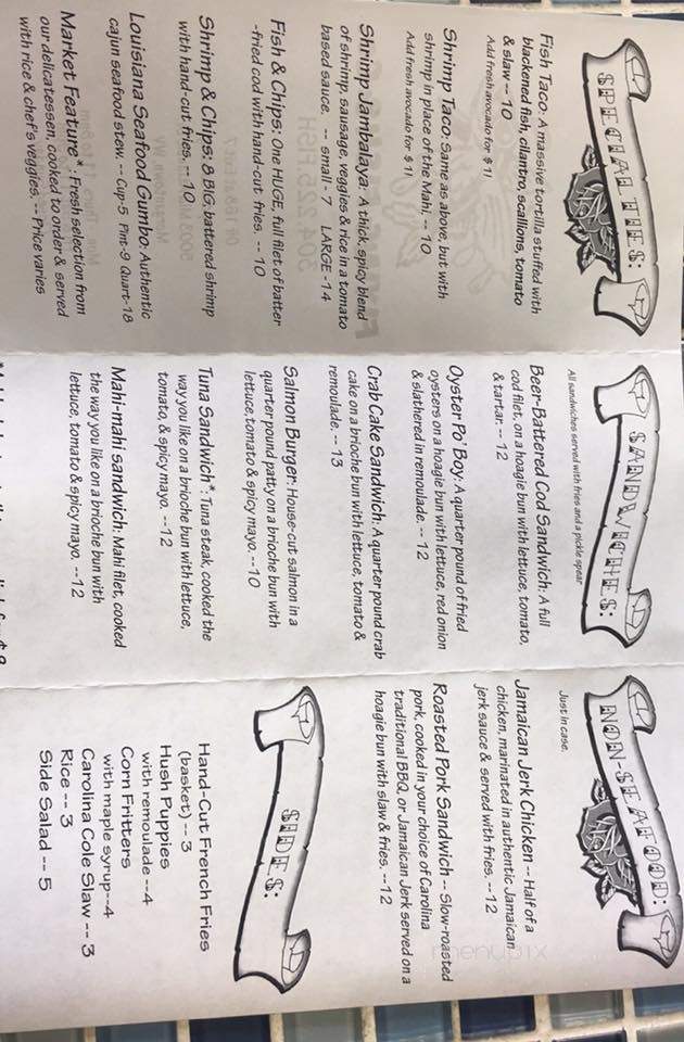 Flying Fish & Co - Morgantown, WV menu_pic