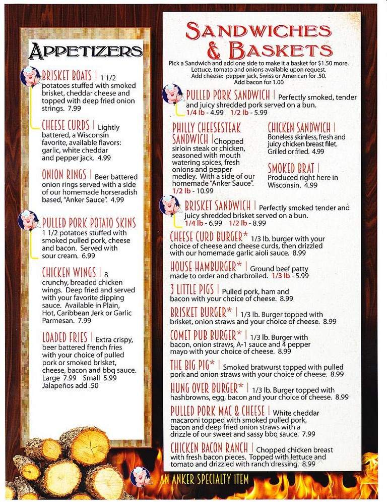 Anker Inn - Cassville, WI menu_pic