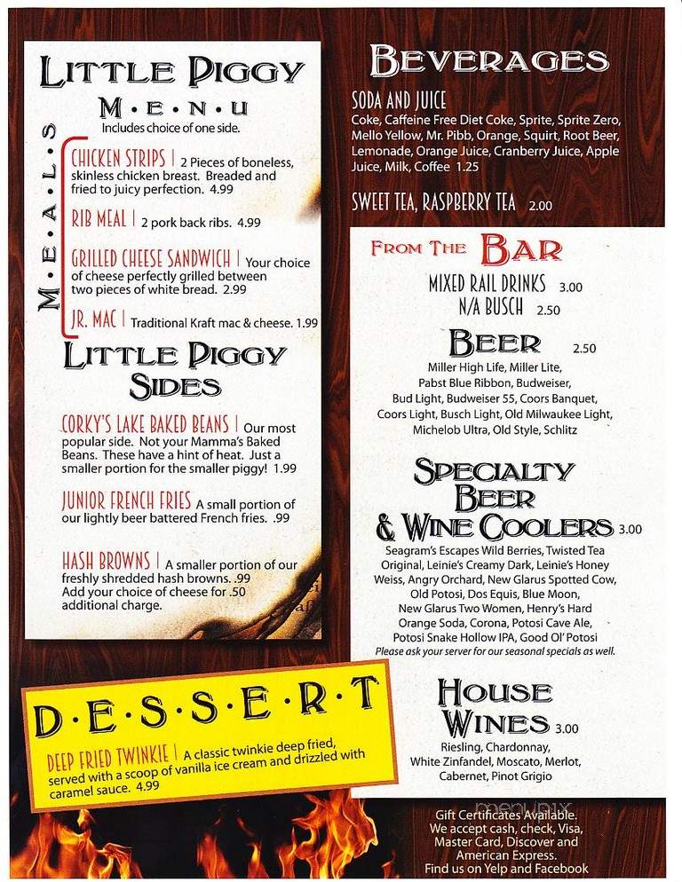 Anker Inn - Cassville, WI menu_pic
