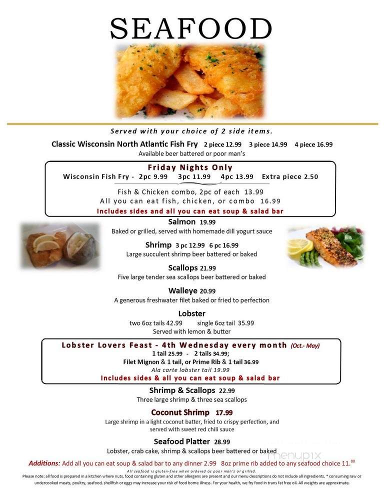 Arthur's Supper Club - Spring Green, WI menu_pic