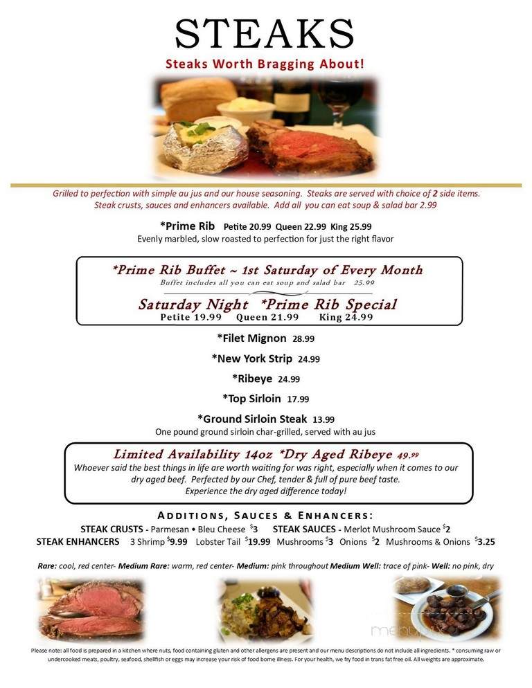 Arthur's Supper Club - Spring Green, WI menu_pic