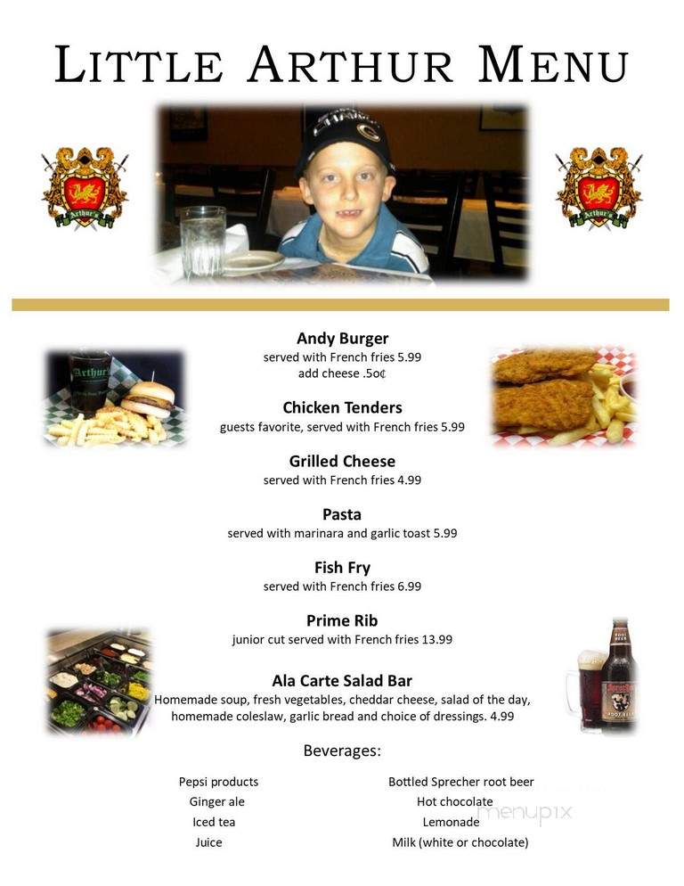 Arthur's Supper Club - Spring Green, WI menu_pic