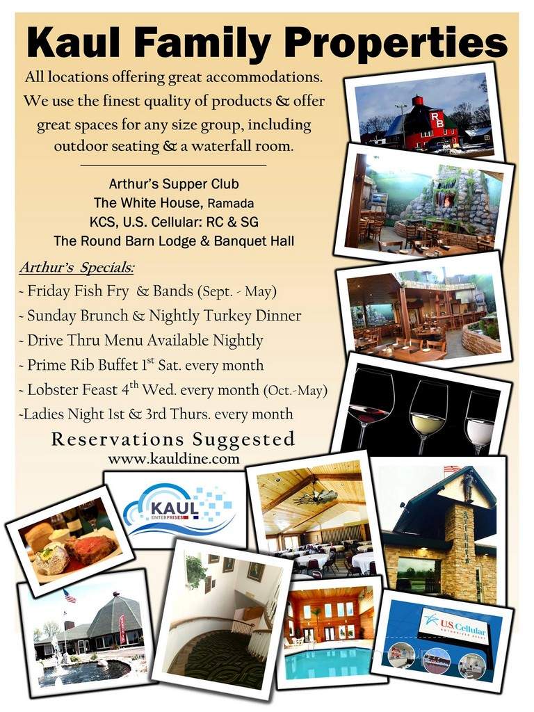 Arthur's Supper Club - Spring Green, WI menu_pic