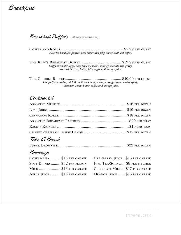 Arthur's Supper Club - Spring Green, WI menu_pic