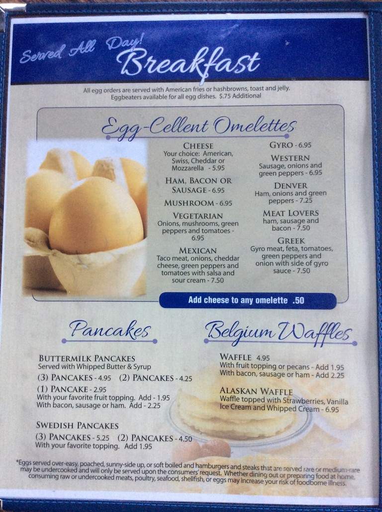 Blue Ox Family Restaurant - Monroe, WI menu_pic