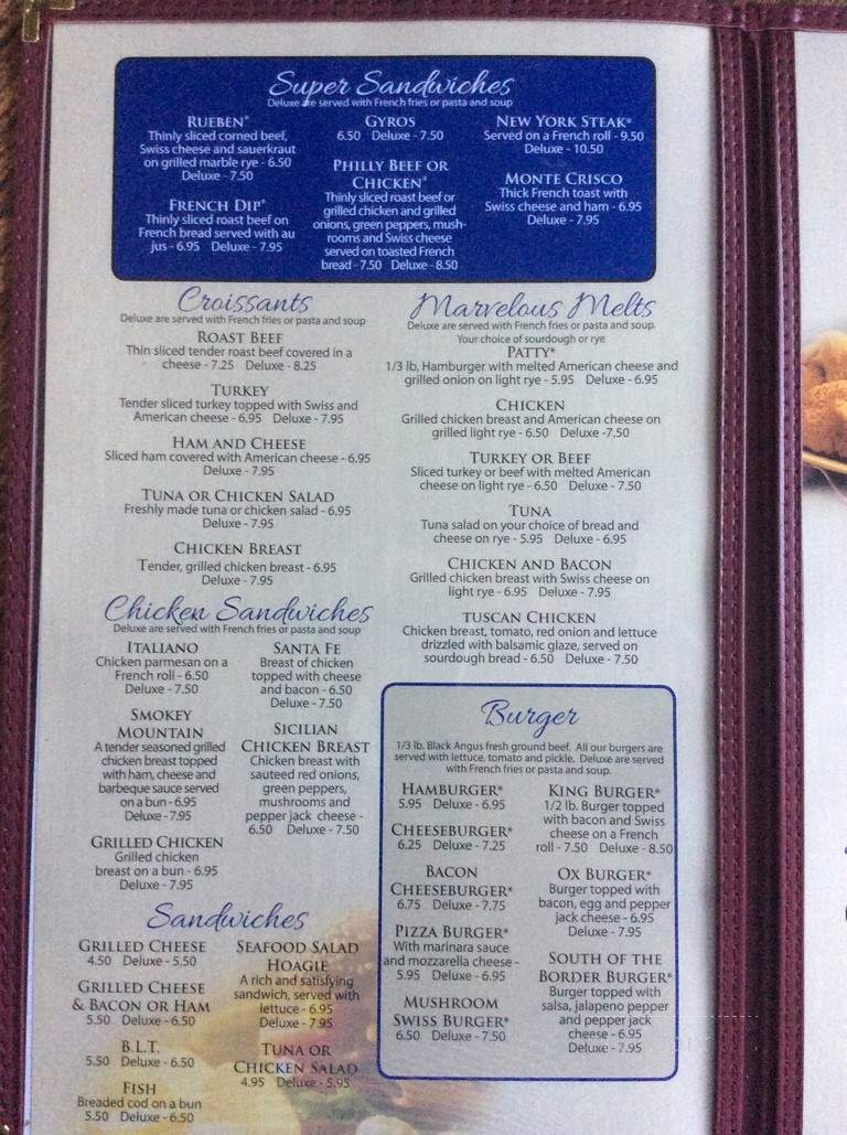 Blue Ox Family Restaurant - Monroe, WI menu_pic