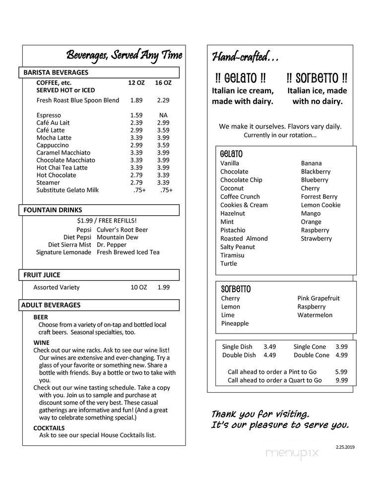 Blue Spoon Creamery Cafe - Prairie Du Sac, WI