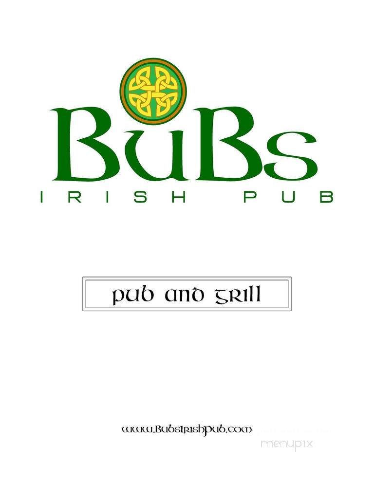 Bubs Irish Pub - Germantown, WI menu_pic