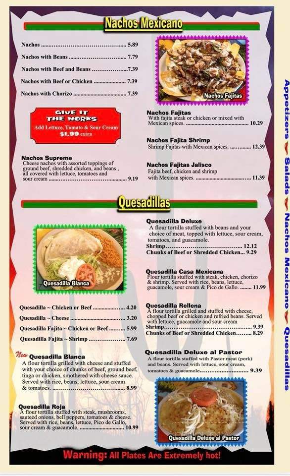 Casa Mexicana - Rice Lake, WI menu_pic